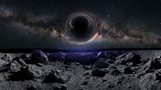 Horizonte de Agujero negro + estrella, escena (recreación con IA, imagen 3)