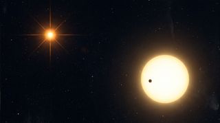 Horizonte de Alfa Centauri A y B, escena (recreación con IA, imagen 3)