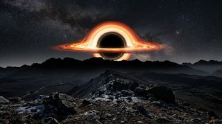 Horizonte de Un planeta que orbita un agujero negro: el disco, escena (recreación con IA, imagen 3)
