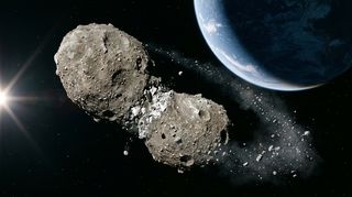 Horizonte de Dos lunas chocando, escena (recreación con IA, imagen 3)