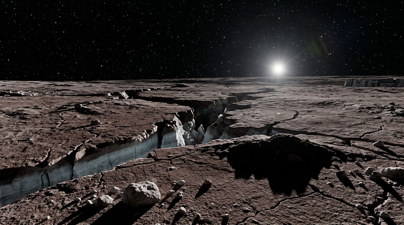 Horizonte de El cinturón de Kuiper, escena (recreación con IA, imagen 1)