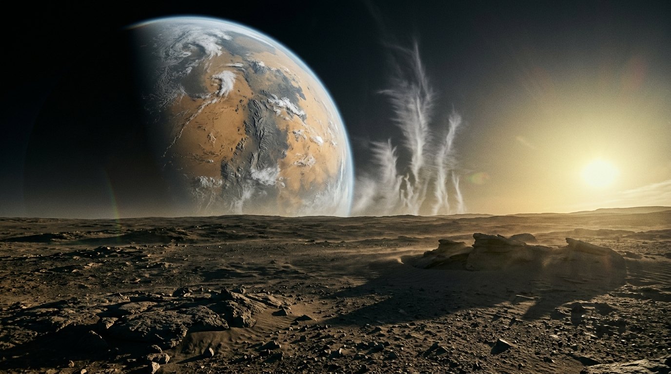 Horizonte de Colisión planetaria, escena (recreación con IA, imagen 1)