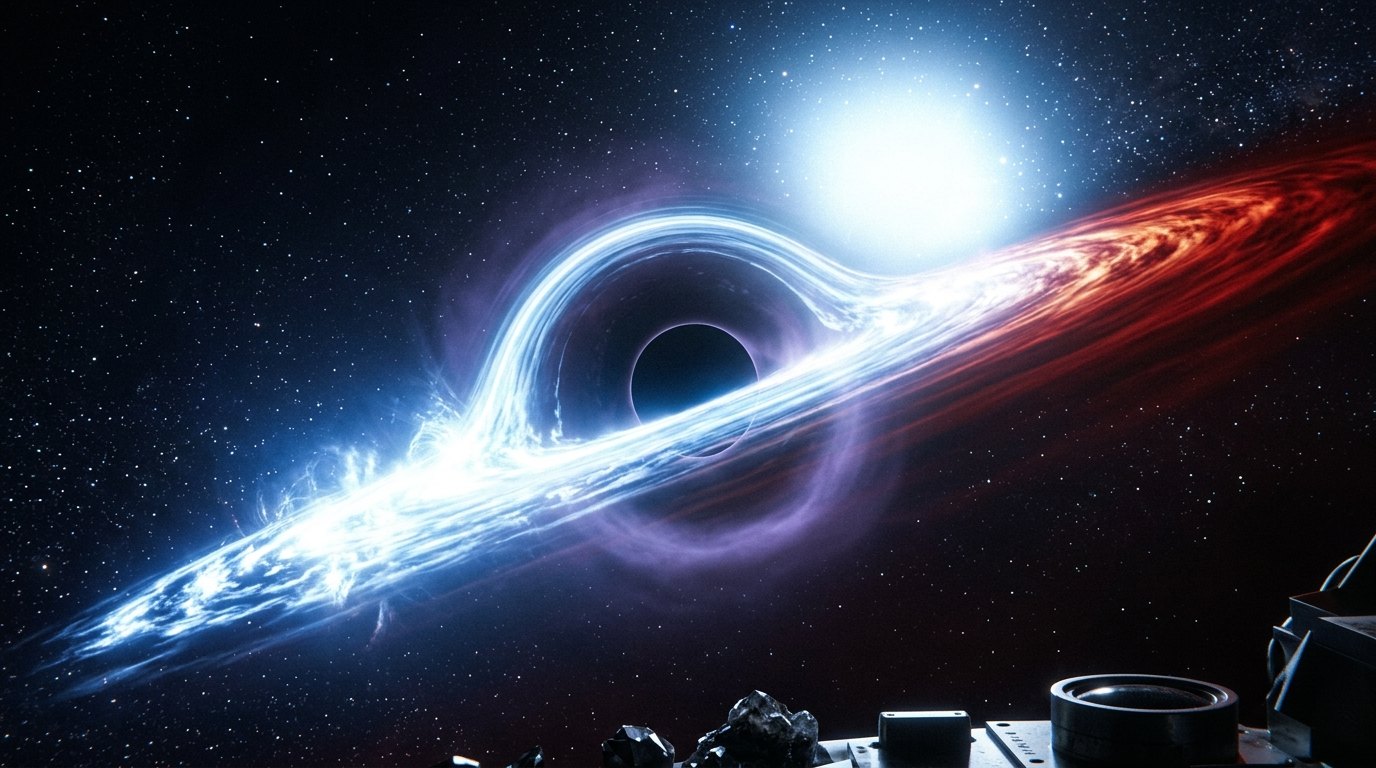 Horizonte de Cygnus X-1, el primero, escena (recreación con IA, imagen 2)