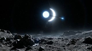 Horizonte de HM Cancri: la binaria más rápida, escena (recreación con IA, imagen 3)