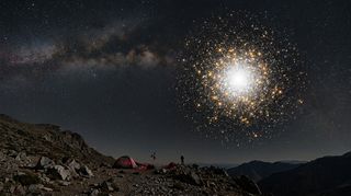 Horizonte de Un agujero negro de masa intermedia, escena (recreación con IA, imagen 3)