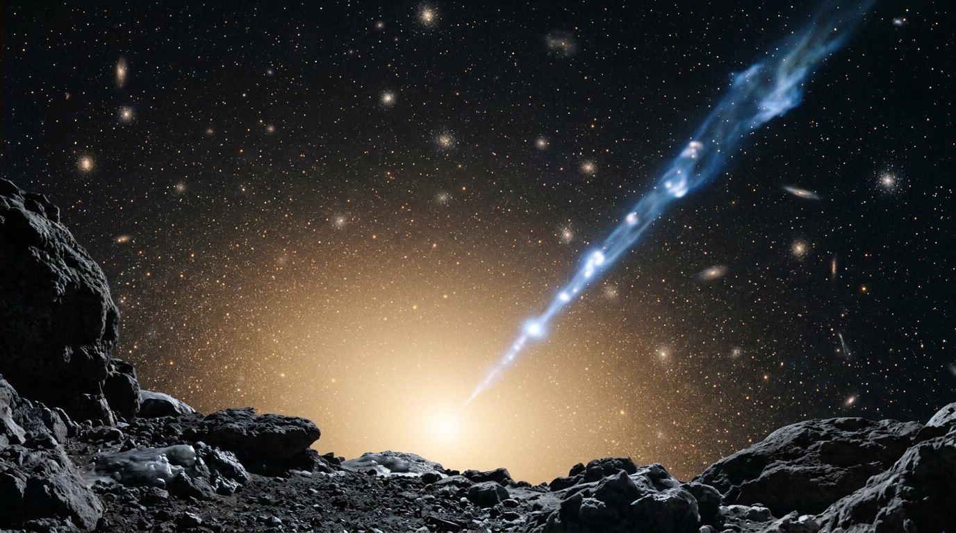Horizonte de M87*: la primera foto de un agujero negro, escena (recreación con IA, imagen 2)