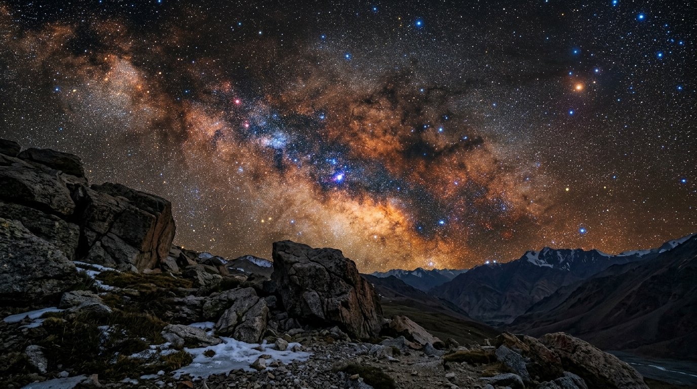 Horizonte de Las estrellas que orbitan Sagitario A*, escena (recreación con IA, imagen 2)