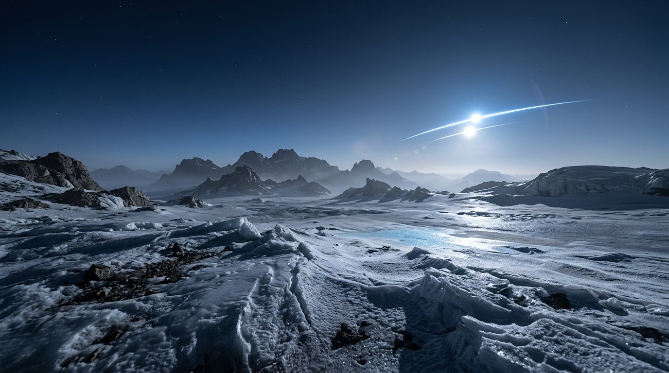 Horizonte de Enana blanca contra estrella de neutrones, escena (recreación con IA, imagen 1)