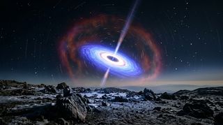 Horizonte de Enana blanca contra estrella de neutrones, escena (recreación con IA, imagen 3)