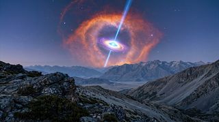 Horizonte de Estrella como el Sol contra estrella de neutrones, escena (recreación con IA, imagen 3)