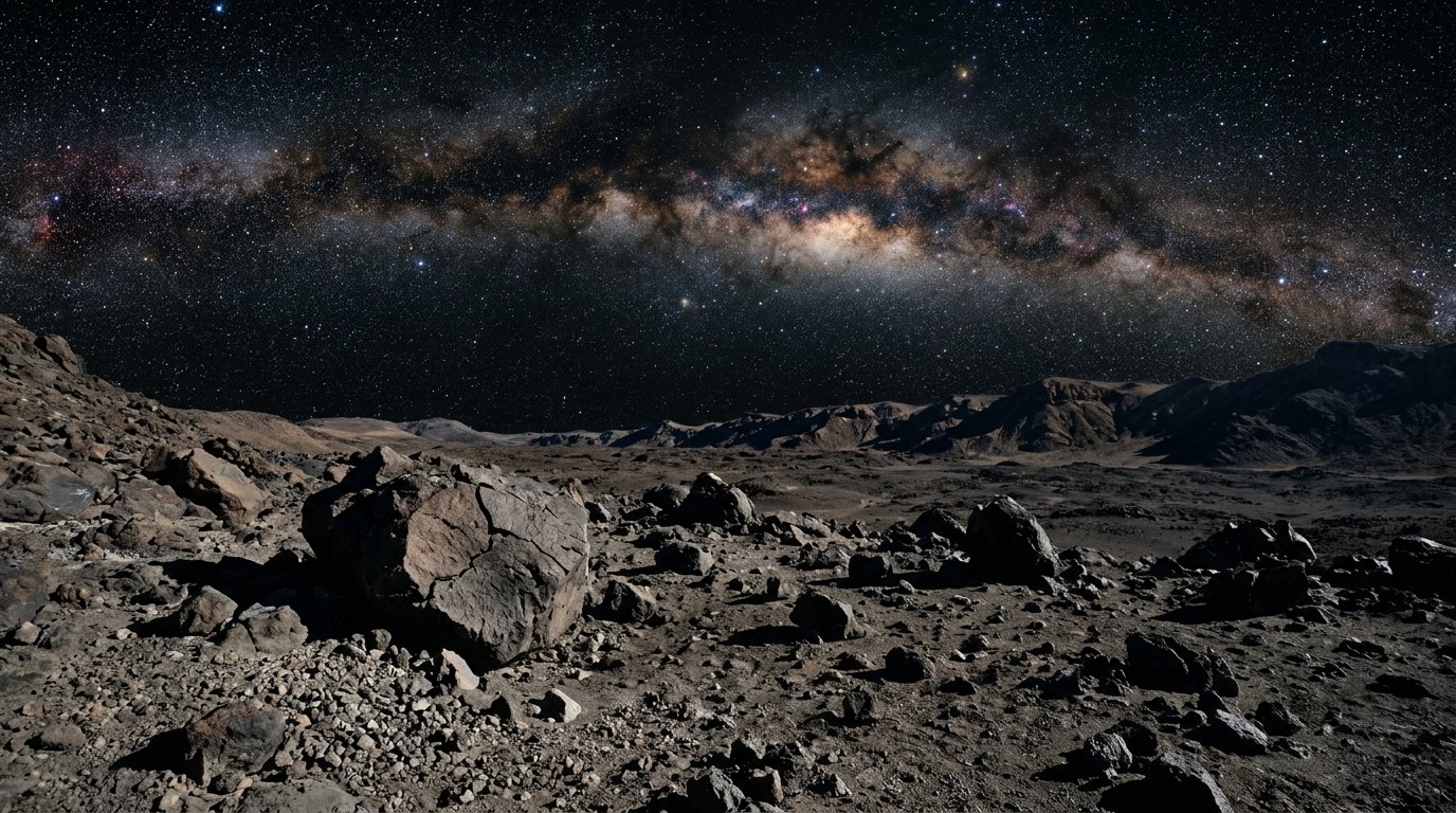 Horizonte de Cúmulos de 10 a 200 estrellas, escena (recreación con IA, imagen 1)