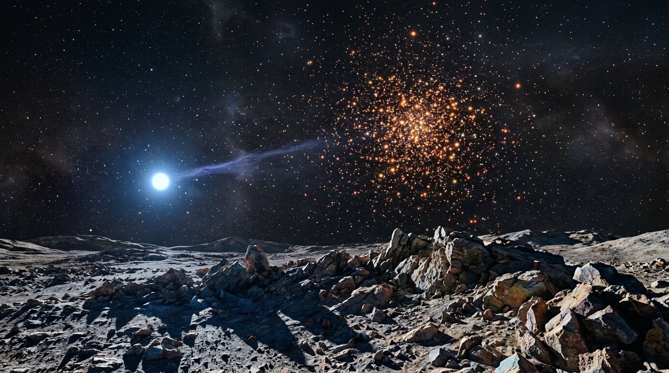 Horizonte de Cúmulos de 10 a 200 estrellas, escena (recreación con IA, imagen 2)
