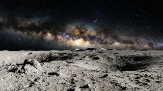 Horizonte de Las galaxias satélite de la Vía Láctea, escena (recreación con IA, imagen 3)