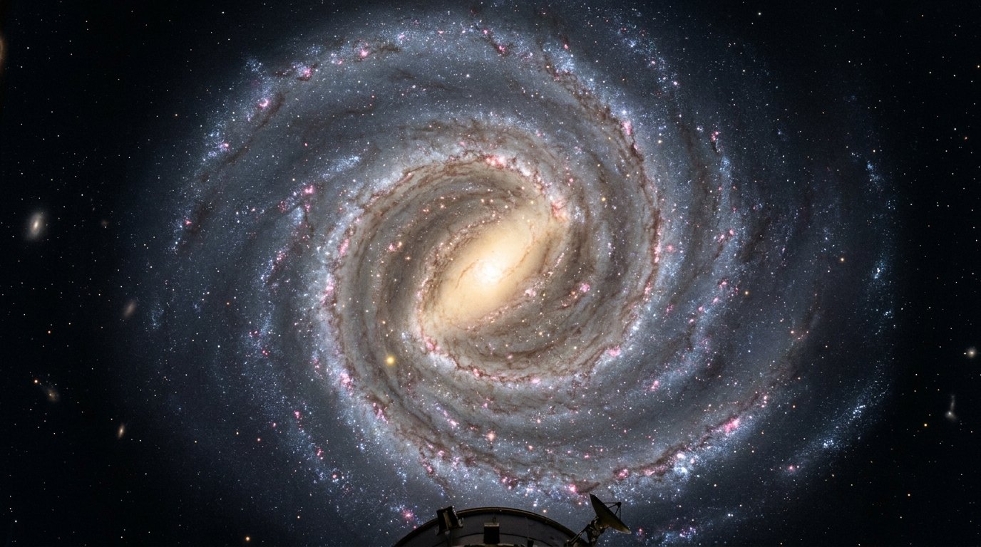 Horizonte de Dónde está el Sol en la galaxia, escena (recreación con IA, imagen 2)
