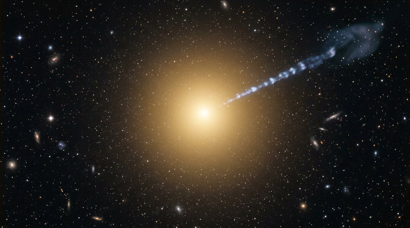 Horizonte de El cúmulo de Virgo, escena (recreación con IA, imagen 2)