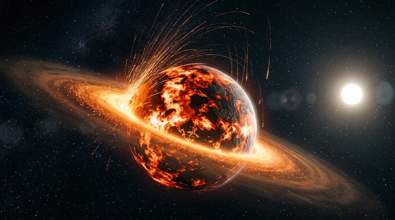 Horizonte de Impacto gigante a escala real, escena (recreación con IA, imagen 1)