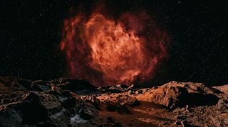 Horizonte de Kilonova (GW170817), escena (recreación con IA, imagen 3)