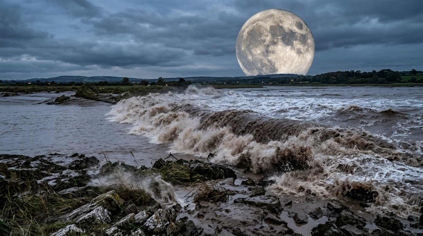 Horizonte de La Luna a 10 radios terrestres, escena (recreación con IA, imagen 1)
