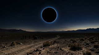 Horizonte de La Luna a 10 radios terrestres, escena (recreación con IA, imagen 3)