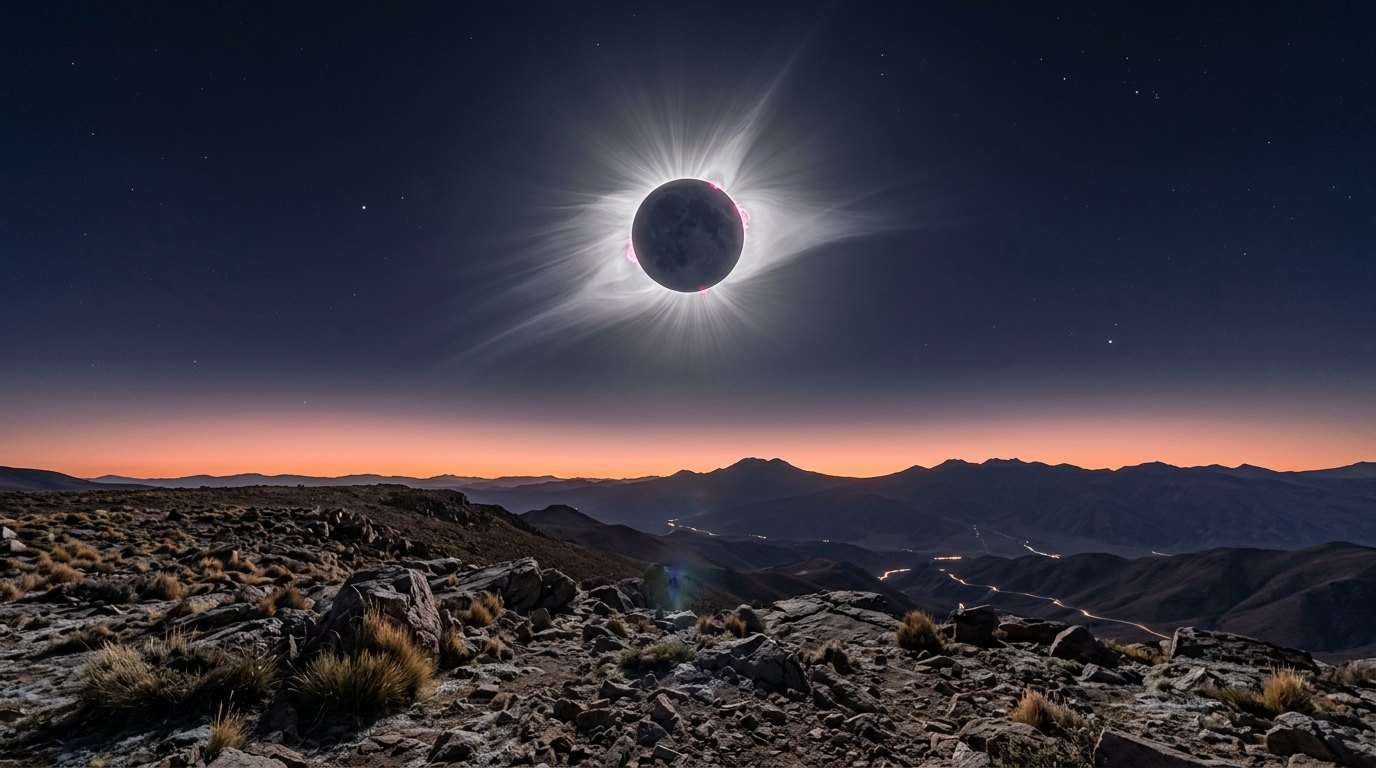 Horizonte de La Luna donde está hoy (60,3 radios terrestres), escena (recreación con IA, imagen 2)