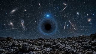 Horizonte de Materia exótica: masa negativa, escena (recreación con IA, imagen 3)
