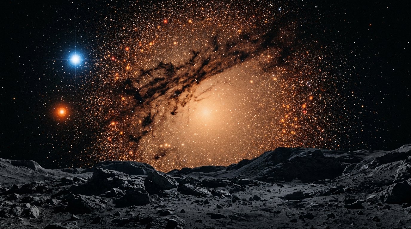 Horizonte de Materia oscura (halo), escena (recreación con IA, imagen 2)