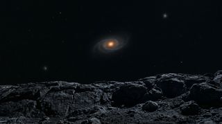 Horizonte de Materia oscura (halo), escena (recreación con IA, imagen 3)