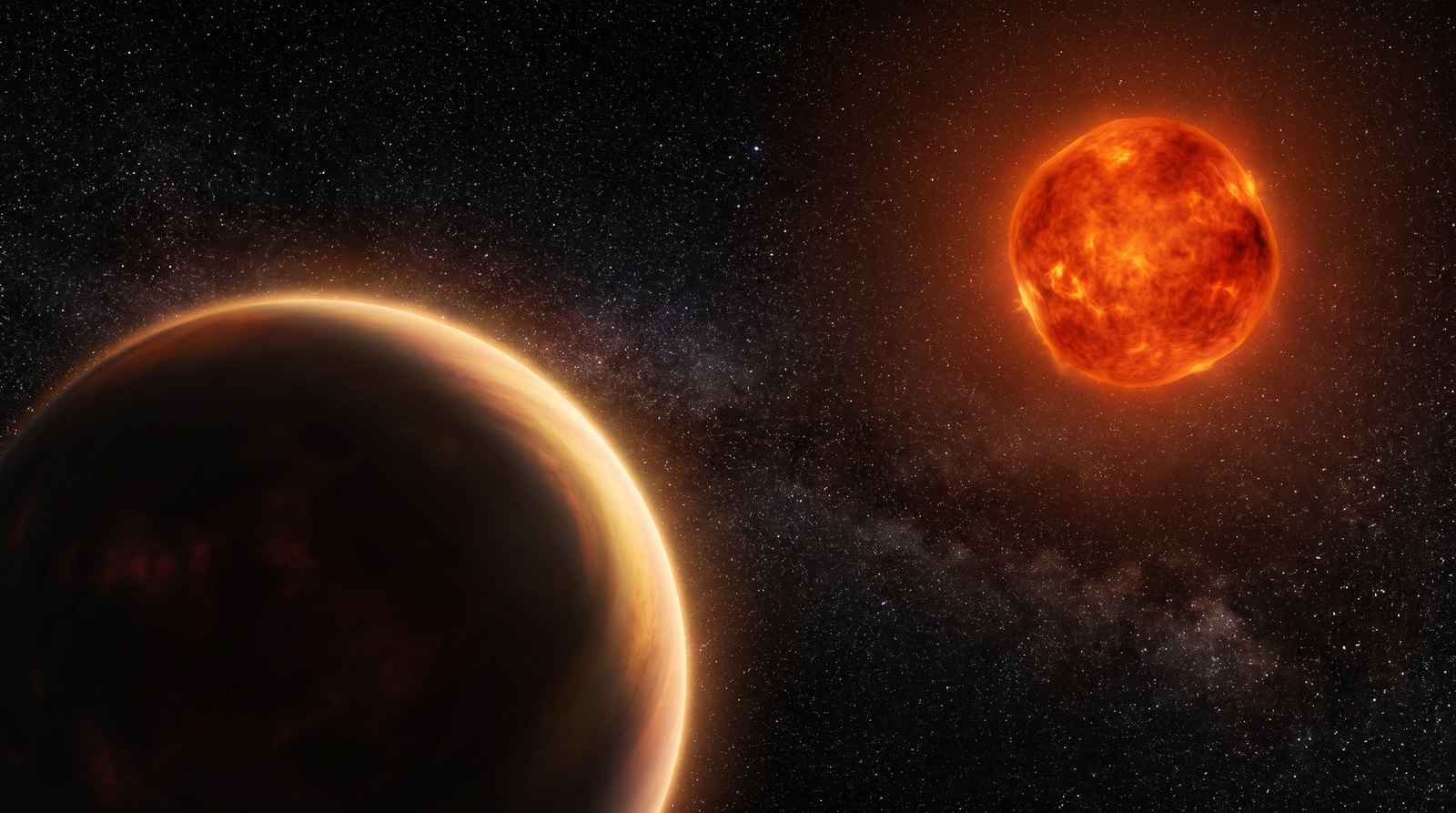 Horizonte de TIC 88297141 Ab: un sub-Saturno infantil, escena (recreación con IA, imagen 2)