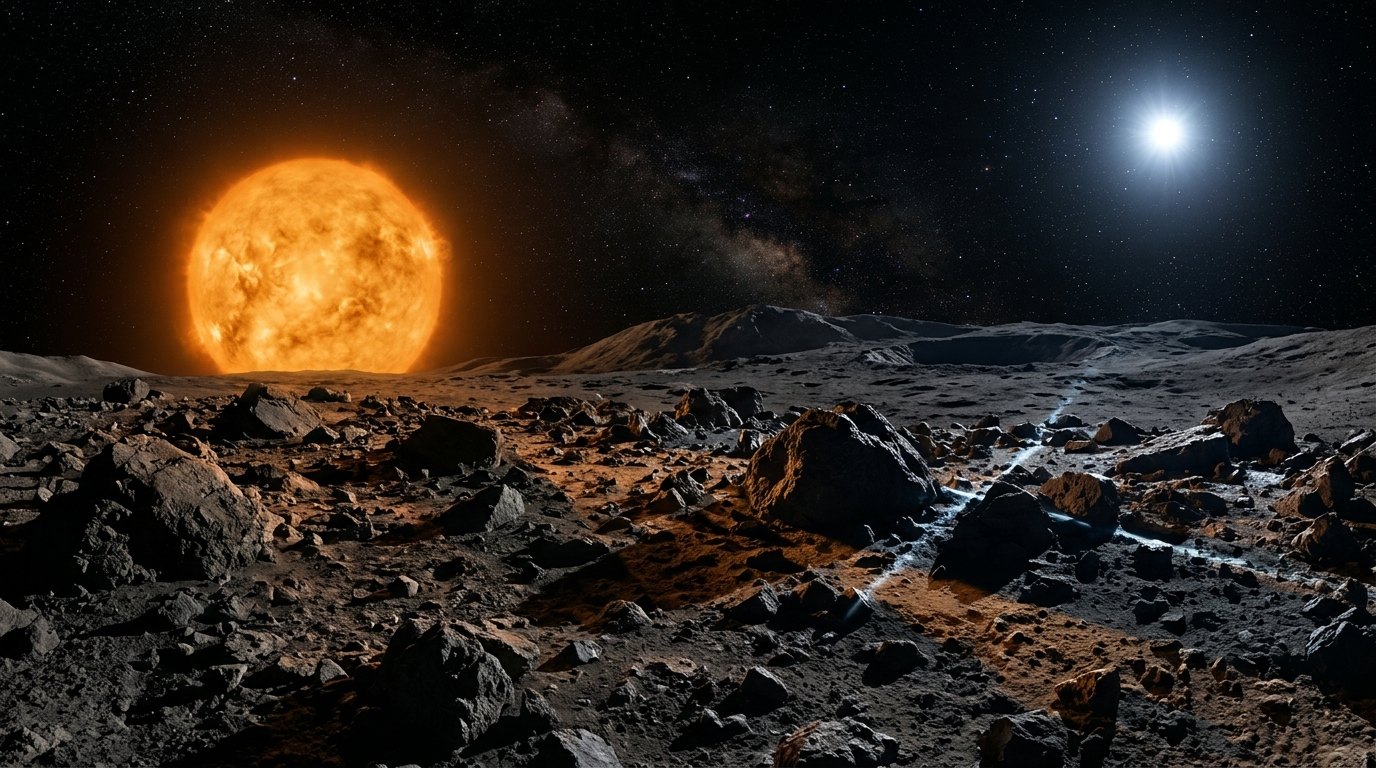 Horizonte de Nube con dos centros: sale una binaria, escena (recreación con IA, imagen 2)