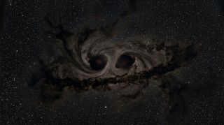 Horizonte de Nube con dos centros: sale una binaria, escena (recreación con IA, imagen 3)
