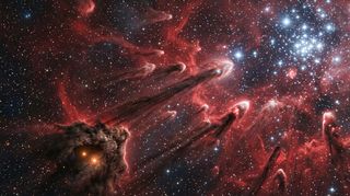 Horizonte de Nube gigante: sale un cúmulo entero, escena (recreación con IA, imagen 3)