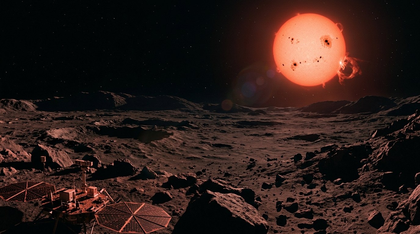 Horizonte de Nube pequeña: sale una enana roja, escena (recreación con IA, imagen 2)