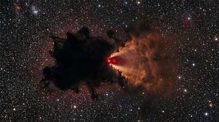 Horizonte de Nube pequeña: sale una enana roja, escena (recreación con IA, imagen 3)