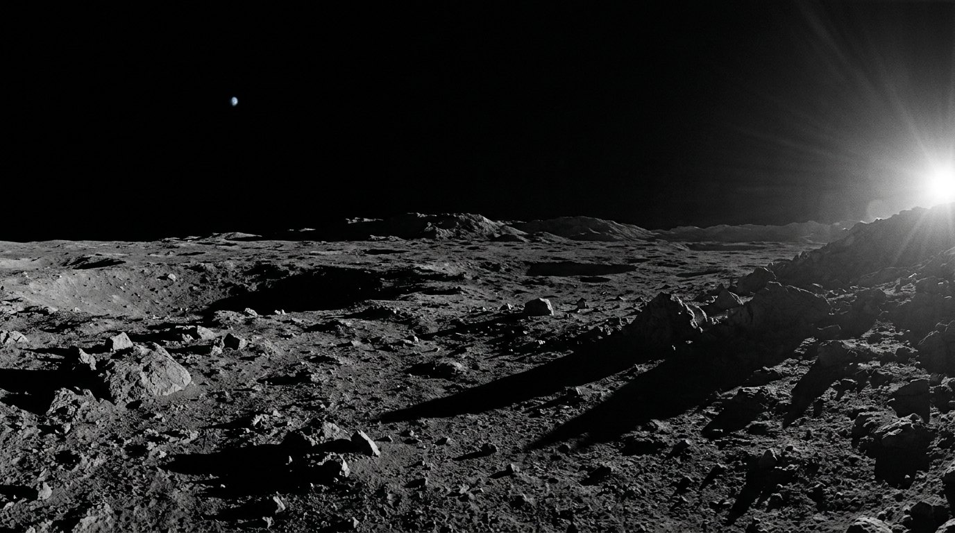 Horizonte de De dónde vino Theia, escena (recreación con IA, imagen 2)
