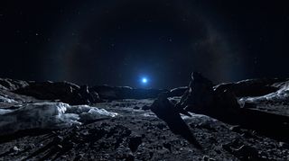 Horizonte de PSR B1257+12: los primeros exoplanetas, escena (recreación con IA, imagen 3)