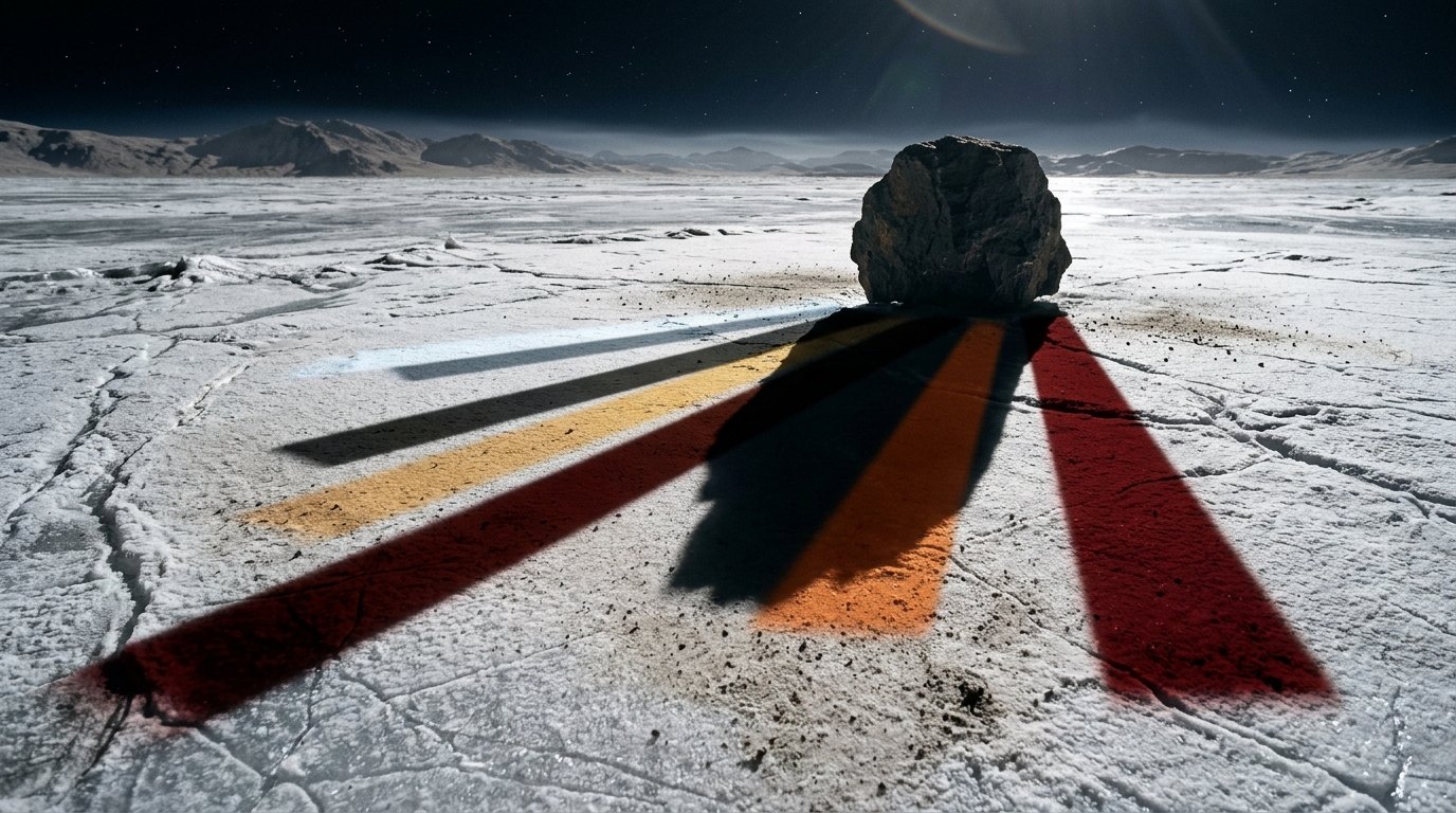 Horizonte de Un planeta con cinco soles, escena (recreación con IA, imagen 2)