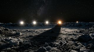 Horizonte de Un planeta con cinco soles, escena (recreación con IA, imagen 3)