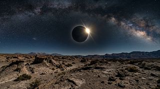 Horizonte de Una estrella orbitando un planeta, escena (recreación con IA, imagen 3)