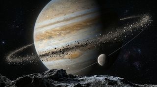 Horizonte de Un planeta con cien lunas, escena (recreación con IA, imagen 3)