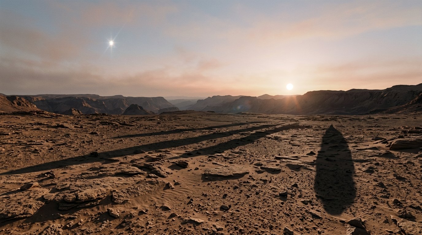 Horizonte de Un planeta que gira al revés, escena (recreación con IA, imagen 2)