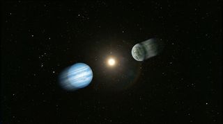 Horizonte de Un planeta que gira al revés, escena (recreación con IA, imagen 3)