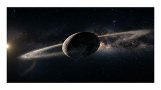 Horizonte de Satélite a 0,9 veces el límite de Roche, escena (recreación con IA, imagen 3)