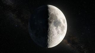 Horizonte de Satélite justo en el límite de Roche, escena (recreación con IA, imagen 3)