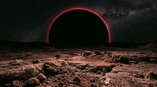Horizonte de Satélite a 1,2 veces el límite de Roche, escena (recreación con IA, imagen 3)
