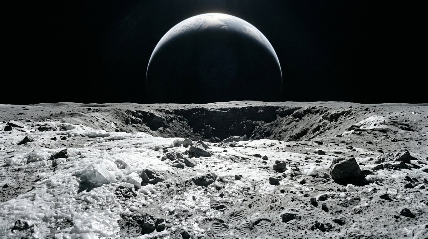 Horizonte de Satélite a 1,6 veces el límite de Roche, escena (recreación con IA, imagen 2)