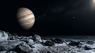Horizonte de Satélite a 1,6 veces el límite de Roche, escena (recreación con IA, imagen 3)