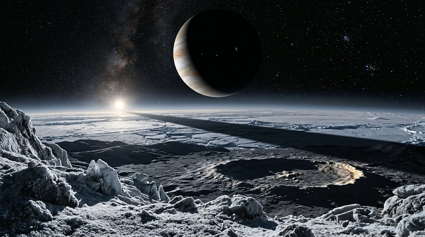 Horizonte de Satélite a 2,5 veces el límite de Roche, escena (recreación con IA, imagen 2)