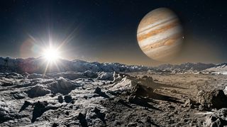 Horizonte de Satélite a 4 veces el límite de Roche, escena (recreación con IA, imagen 3)
