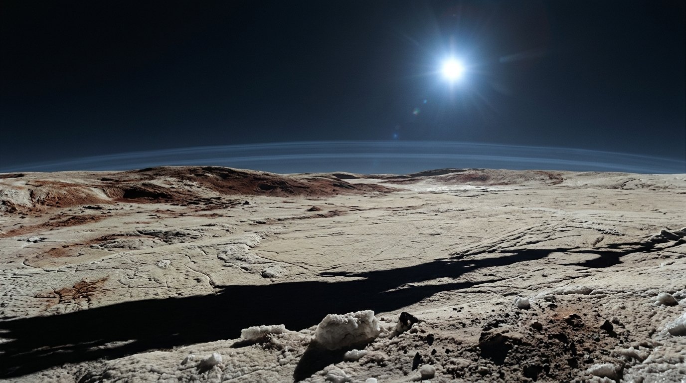 Horizonte de Sistema solar completo, escena (recreación con IA, imagen 2)