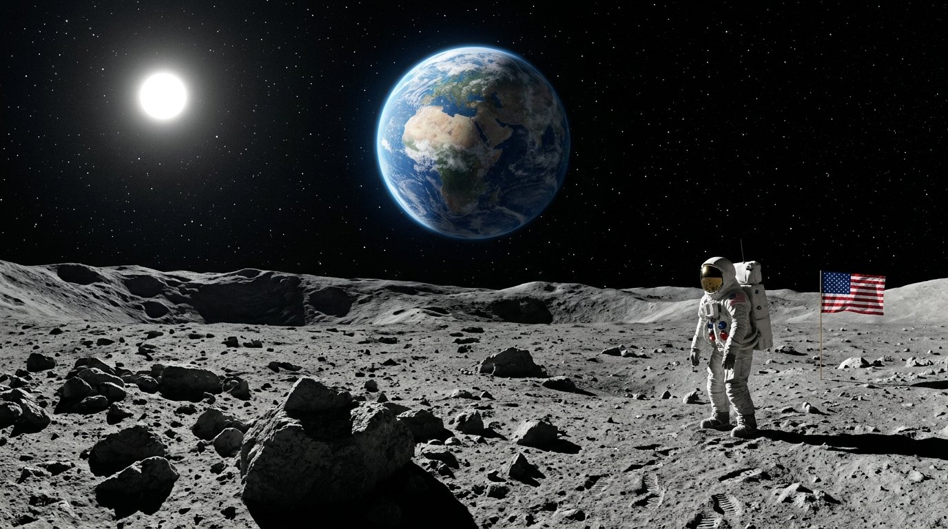 Horizonte de Sol + Tierra, escena (recreación con IA, imagen 1)